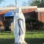 A statue of our Blessed Mother graces our front garden